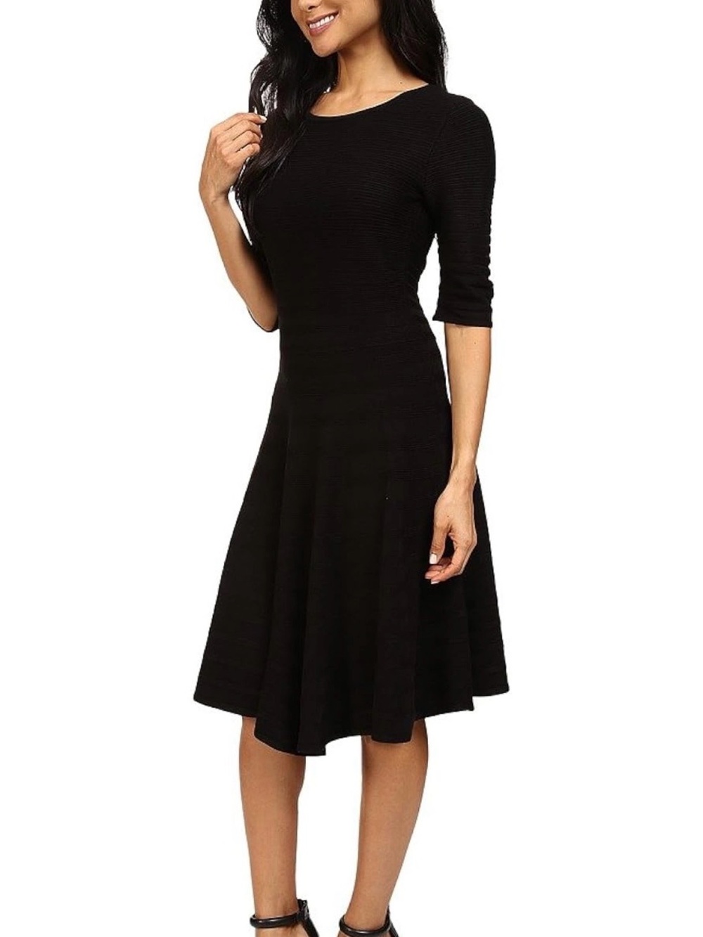 Ivanka Trump Classic Black Fit-and-Flare Dress - Women's large
